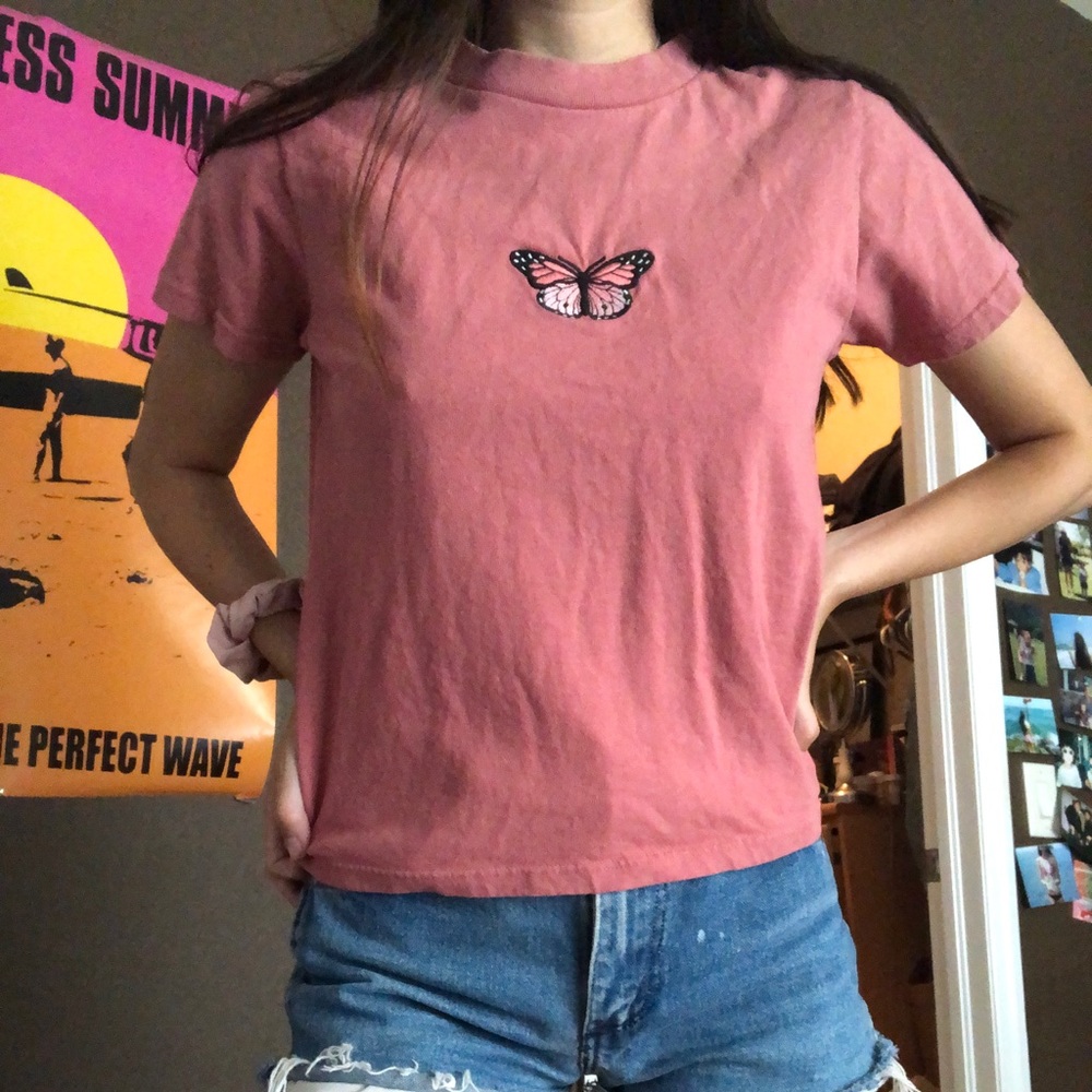 brandy pink butterfly tee